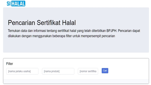 Cek Sihalal