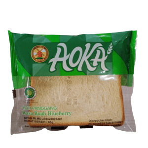 Cek Halal Aoka Roti Panggang Rasa Buah Blueberry BPOM