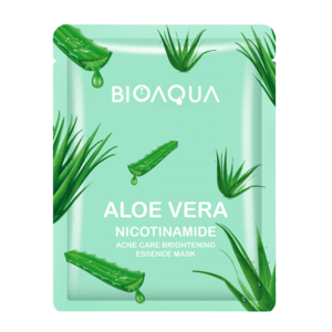 Cek Halal Bioaqua Aloe Vera Nicotinamide Acne Care Brightening Essence Mask BPOM