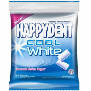 Cek Halal Happydent Cool White Permen Karet Rasa Mint BPOM