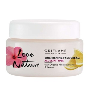 Oriflame Sweden Love Nature Brightening Face Cream with Organic Hibiscus Flower & Lemon