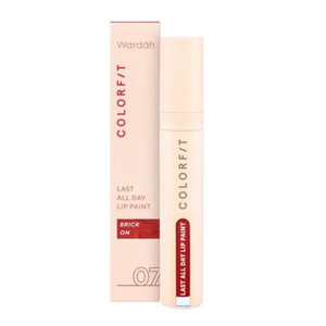Wardah Colorfit Last All Day Lip Paint 04 Brownderlast