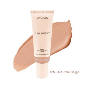 Wardah Colorfit Matte Foundation 32N Neutral Beige
