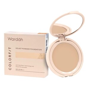 Wardah Colorfit Velvet Powder Foundation 43W Golden Sand