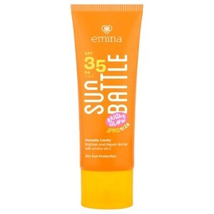 Emina Sun Battle Bright Glow Honestly Comfy Brighten & Repair Barrier Airy Sun Protection SPF 35 PA+++