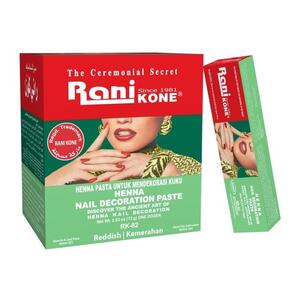 Cek Halal Rani Kone Henna Nail Decoration Paste RK 82 Reddish (In Red Pack)