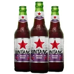 Cek Halal Bintang Bir Dengan Sari Buah Anggur Merah (Mengandung Alkohol ± 4,9% Vv)