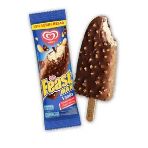 Cek Halal Cek Halal Walls Feast Es Krim Rasa Vanila Berlapis Cokelat Dan Kacang (Vanila)