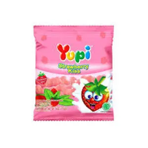 Cek Halal Yupi Kembang Gula Lunak Jeli Rasa Stroberi Strawberry Kiss