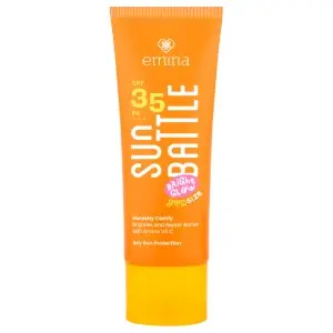 Cek Halal Emina Sun Battle SPF 35 PA +++ Bright Glow Amino + Vit C Airy Barrier Repair