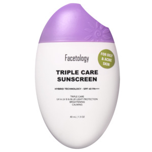 Cek Halal Facetology Triple Care Sunscreen For Oily Skin Spf 40