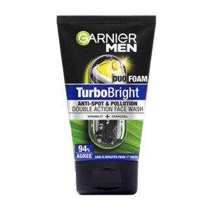 Cek Halal Garnier Men Turbobright Duo Foam Anti-pollution & Spots Double Action Face Wash