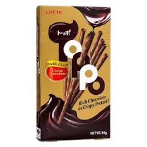 Cek Halal Lotte - Toppo Biskuit Stik Pretzel Rasa Cokelat Isi Cokelat