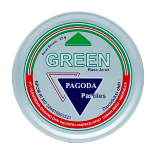 Cek Halal Green Pagoda Pastilles Rasa Jeruk