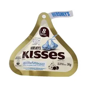 Cek Halal Hersheys Kisses Cokelat Putih Imitasi Dengan Kukis Cookies N Creme White Chocolate Confectionary With Cookie Bits