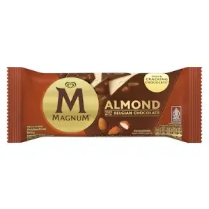 Cek Halal Magnum Es Krim Rasa Vanila Dilapisi Cokelat Dan Kacang Almond (Vanilla Flavoured Ice Cream Coated With Chocolate And Almond)