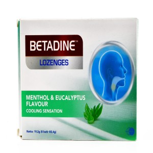 Cek Halal Betadine Lozenges Menthol & Eucalyptus Flavour