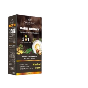 Cek Halal Crowncare Hair Coloring Shampoo-Dark Brown