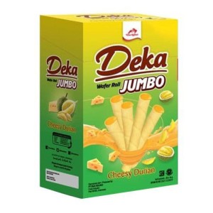 Cek Halal Deka Wafer Roll Rasa Keju Durian (Cheesy Durian Wafer Roll)