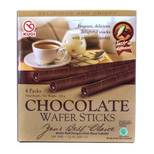 Cek Halal Kugi Wafer Roll Dengan Krim Rasa Cokelat