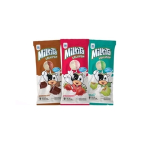 Cek Halal Milkita Permen Susu Lollipop Aneka Rasa (Cokelat, Stroberi, Melon)