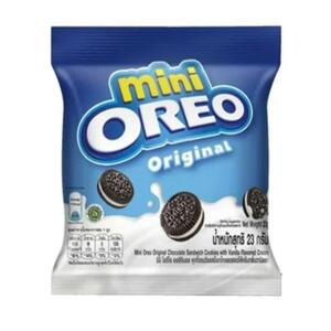 Cek Halal Mini Oreo Biskuit Sandwich Coklat Dengan Krim Rasa Vanila