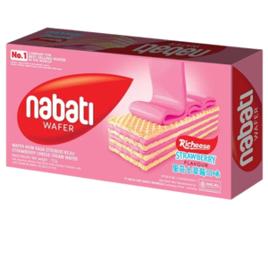 Cek Halal Nabati Dip Rolls Wafer Roll Rasa Keik Keju dengan Selai Stroberi