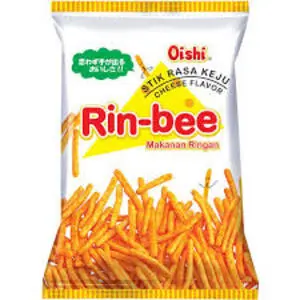 Cek Halal Oishi Rinbee Makanan Ringan Bentuk Stik Rasa Keju (Cheese Flavor)