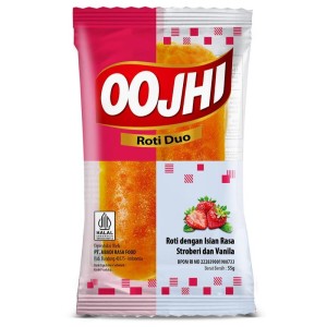 Cek Halal Oojhi Roti Dengan Isian Rasa Stroberi Dan Vanila