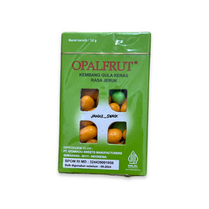 Cek Halal Opalfrut Kembang Gula Keras Rasa Jeruk