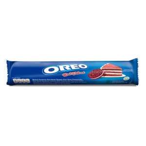 Cek Halal Oreo Biskuit Sandwich Red Velvet Dengan Krim Rasa Cheesecake