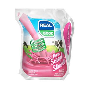 Cek Halal Real Good Minuman Mengandung Susu Rasa Sereal Stroberi