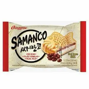 Cek Halal Binggrae Es Rasa Susu Dengan Sandwich Rasa Kacang Merah (Samanco Red Bean)