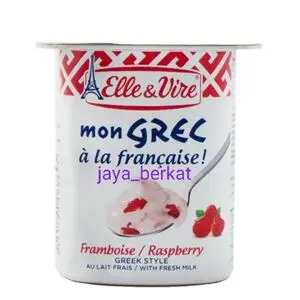 Cek Halal Elle & Vire Mon Grec Makanan Pencuci Mulut Berbahan Dasar Susu Dengan Buah Raspberi