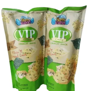 Cek Halal Happy Island Vip Chips Makanan Ringan Ekstrudat Rasa Rumput Laut