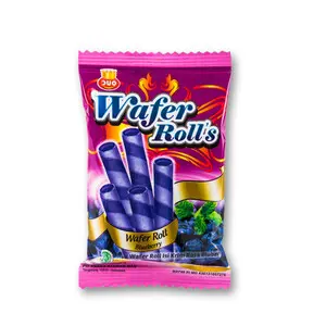 Cek Halal Duo Wafer Roll Isi Krim Rasa Bluberi