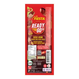 Cek Halal Fiesta Sosis Ayam Dengan Saus Pedas Korea (Chicken Sausage With Spicy Korean Sauce)