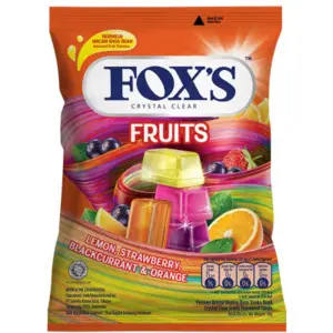 Cek Halal Foxs Permen Kristal Bening Rasa Aneka Buah (Lemon, Stroberi, Blackcurrant, Dan Jeruk)