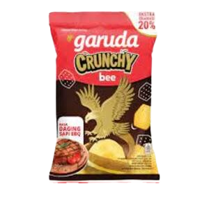 Cek Halal Garuda Crunchy Bee Makanan Ringan Kentang Rasa Daging Sapi BBQ