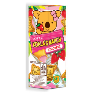 Cek Halal Lotte - Koalas March Biskuit Isi Krim Rasa Stroberi