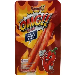 Cek Halal Luvmi Olahan Tepung Siap Konsumsi Rasa Pedas (Yummy Latiao - Spicy Bar Snack)