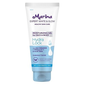 Cek Halal Marina Expert White & Glow Moisturizing Gel For Face & Body - Hydra Lock