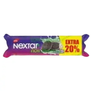 Nabati Nextar Noir Biskuit Sandwich Cokelat dengan Krim Rasa Vanila