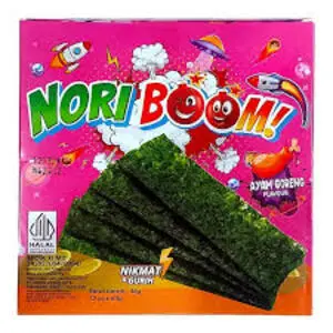 Cek Halal Nori Boom! Rumput Laut Goreng Rasa Barbekiu