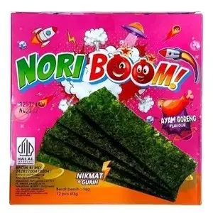 Cek Halal Noriboom! Rumput Laut Goreng Rasa Ayam Goreng