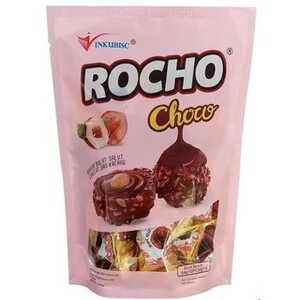 Cek Halal Rocho Wafer Bulat Salut Cokelat Dan Kacang