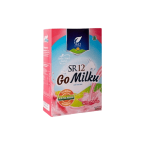 Cek Halal SR12 GoMilku Minuman Mengandung Susu Kambing Dan Krimer Bubuk Rasa Stroberi Dengan Madu, Ekstrak Ikan Gabus, Dan Daun Kelor
