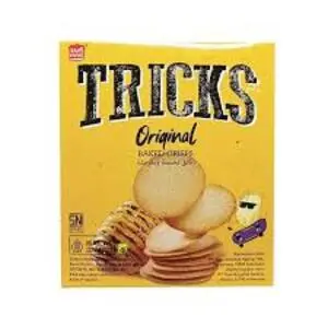 Cek Halal Tricks Biskuit Kentang Rasa Ramyeon Keju