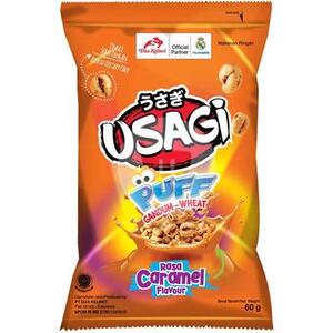 Cek Halal Usagi Makanan Ringan Puff Gandum Rasa Karamel (Wheat Puff With Caramel Flavor)