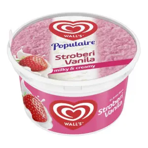 Cek Halal Walls Es Krim Rasa Stroberi Vanila (Populaire Stroberi Vanila)